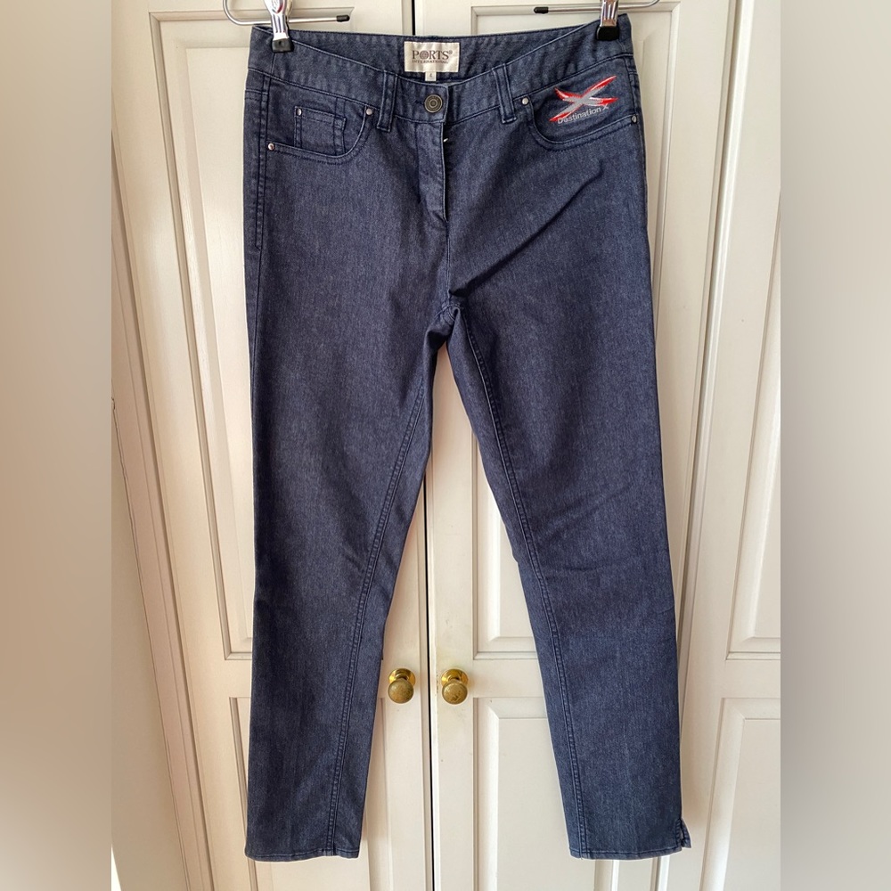 Ports Skinny denim Pants jeans in storm Heater women 4 Waist 27 Destination X